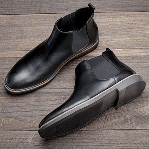 Best Seller Odysseysoles Men’s Genuine Leather Chelsea Boots - odysseysoles